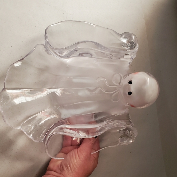 Halloween Clear Ghost Candy Dish. Plastic. - Picture 8 of 10
